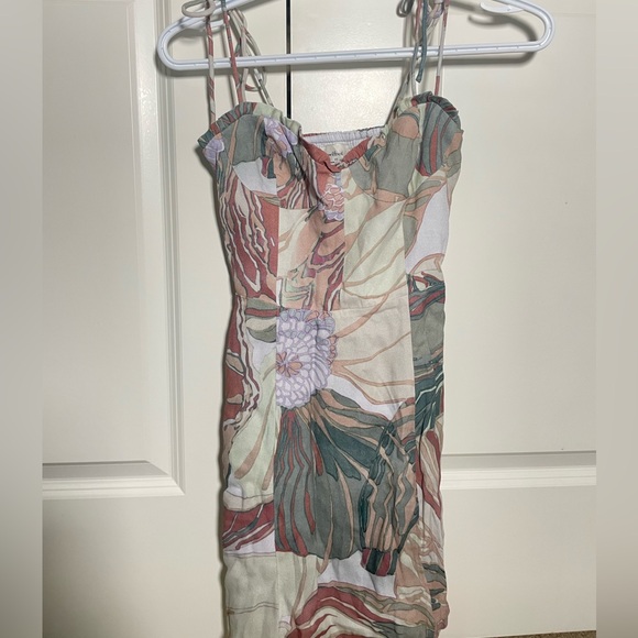 NWT Aritzia Wilfred Fable Dress Floral Print Summer Sundress 00 / XXS - Picture 3 of 6